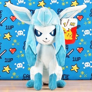 Jazwares Pokemon GLACEON 9" UltraSoft Stuffed RARE Collectible Plush Toy NWT